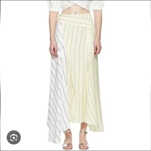 31 Phillip Lim‎ Asymmetrical Striped Midi Skirt Size 6